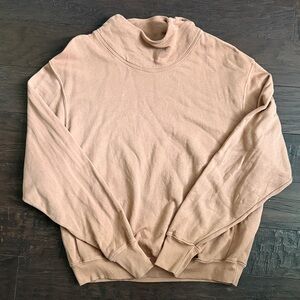 Joah Brown Tan Turtleneck Sweatshirt